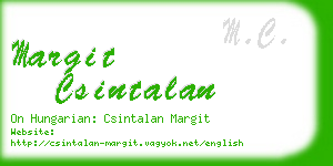 margit csintalan business card